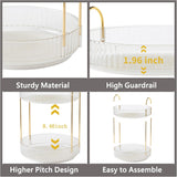 Asayuee 360 Rotating Makeup Organizer,2 Tier Large Capacity Make Up Storage Organizers , Bathroom Cosmetics Storage Organizer (Clear-2 Tier)