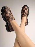 Shoetopia Printed Casual Brown Loafers For Women & Girls /Uk4,Brown,4,B0CHVWQJH8
