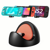 Gorixer Switch Charging Dock for Nintendo Switch 2 (2025) or 1/Lite/OLED,Portable Carrying Charging Station for Travel or Outdoo