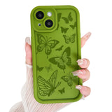 Lovmooful Compatible for iPhone 15 Plus Case Cute Colorful Butterfly Design for Girls Women Soft TPU More Shockproof Protective 