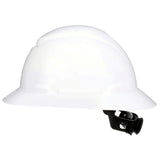 3M SecureFit Full Brim Hard Hat, with Ratchet Adjustment, White, 6/Case
