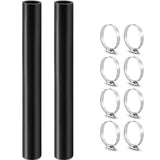 Frienda 2 Pcs Gasoline Fuel Filler Neck Hose with 8 Clamp Set 15 7/8 inch Length Reinforced Gas Tank Fuel Filler Hose(Straight,1