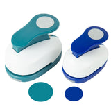 QIQQIKIN 2PCS Circle Cutter (1.5 inch+1 inch), Whole Hole Punch Shapes,Large Circular,Craft Punches for Paper Crafts Round Paper