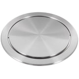 Uonlytech Trash Can Lid Simple Trash Grommet Embedded Countertop Trash Chute Round Cover Swing Flap Trash Bin Lid for Kitchen Ba