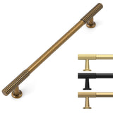 9BUILD 10 Pack 7.5 inch Antique Brass Cabinet Handles, Retro Kitchen Drawer Pulls for Bathroom Dresser and Hardware