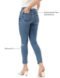 Inkd Women'S Buttersoft Mid-Rise Skinny Fit Jeans- Stretchable,Denim Drama,Denim Drama,36
