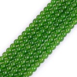 GEM-Inside Natural 4mm Green Taiwan Jade Gemstone Loose Beads Round Crystal Energy Stone Power for Jewelry Making 15