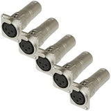 MCSPROAUDIO 5 Pack: XLR Female to XLR Male Pass Through Connector Adapter Jack for D Panel Mount