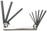 9 Piece Folding Hex Key Set: 5/641/4