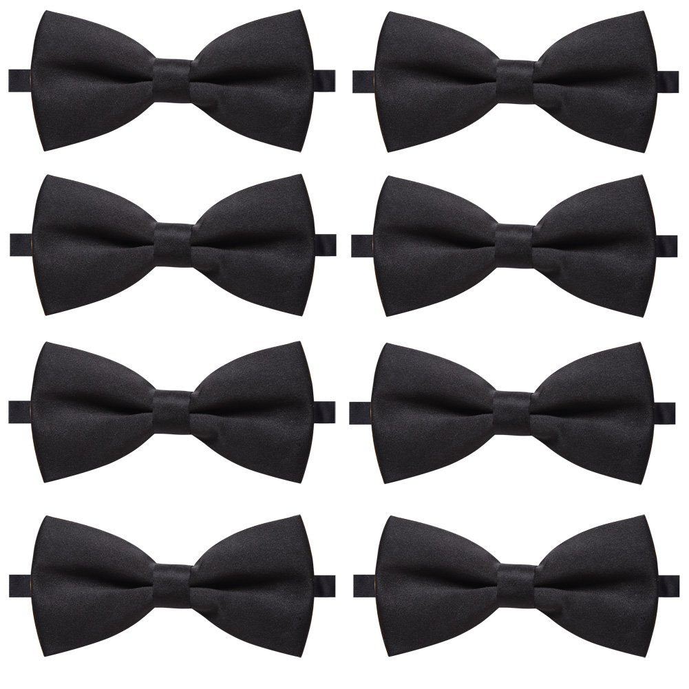 AUSKY Elegant Adjustable Pre-tied bow ties for Men Boys in Different Colors(1&4&5&6&8Pack for option (L)
