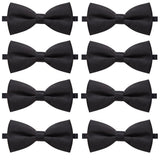 AUSKY Elegant Adjustable Pre-tied bow ties for Men Boys in Different Colors(1&4&5&6&8Pack for option (L)