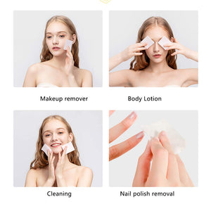 1000 Pcs Ultra Thin Makeup Facial Cotton Pads, Soft Lint Free Dry Nails/Lips/Eyes Polish Remover Pads, Square Cosmetic Beauty Co
