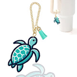 Ldntly Blue Turtle Stanley Cup Accessories,Stanley Charms for Handle Water Bottle Charms Tumbler Keychain Turtle Gifts for Women
