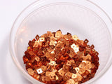The Design Cart Bronze Square 1 Hole Plastic Sequins 100 Grams, 4 mm Sequins for Embroidery, Jewellery Making, Designing, Embell