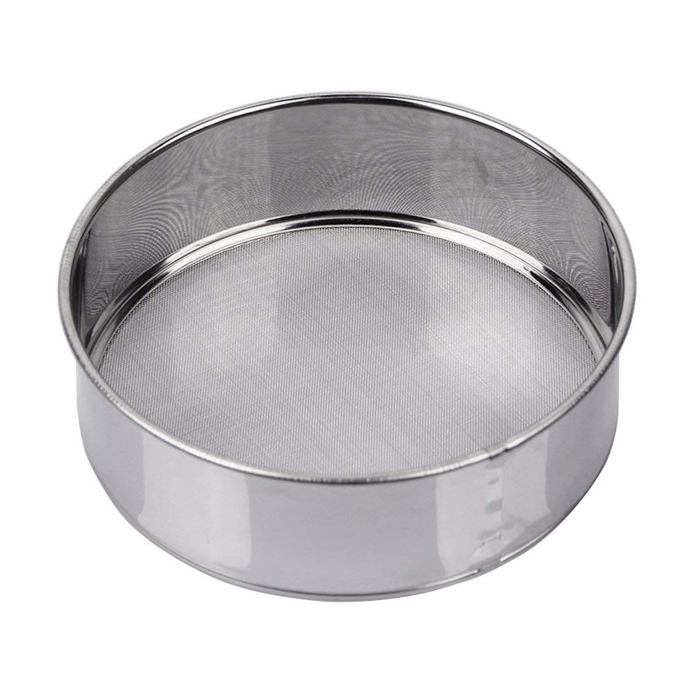 AMPSEVEN Flour Sifter for Baking - 60 Mesh Stainless Steel 6inch Small Tamis Round Sifter,Mini Fine Mesh Flour Sieve(6 Inch, 60m