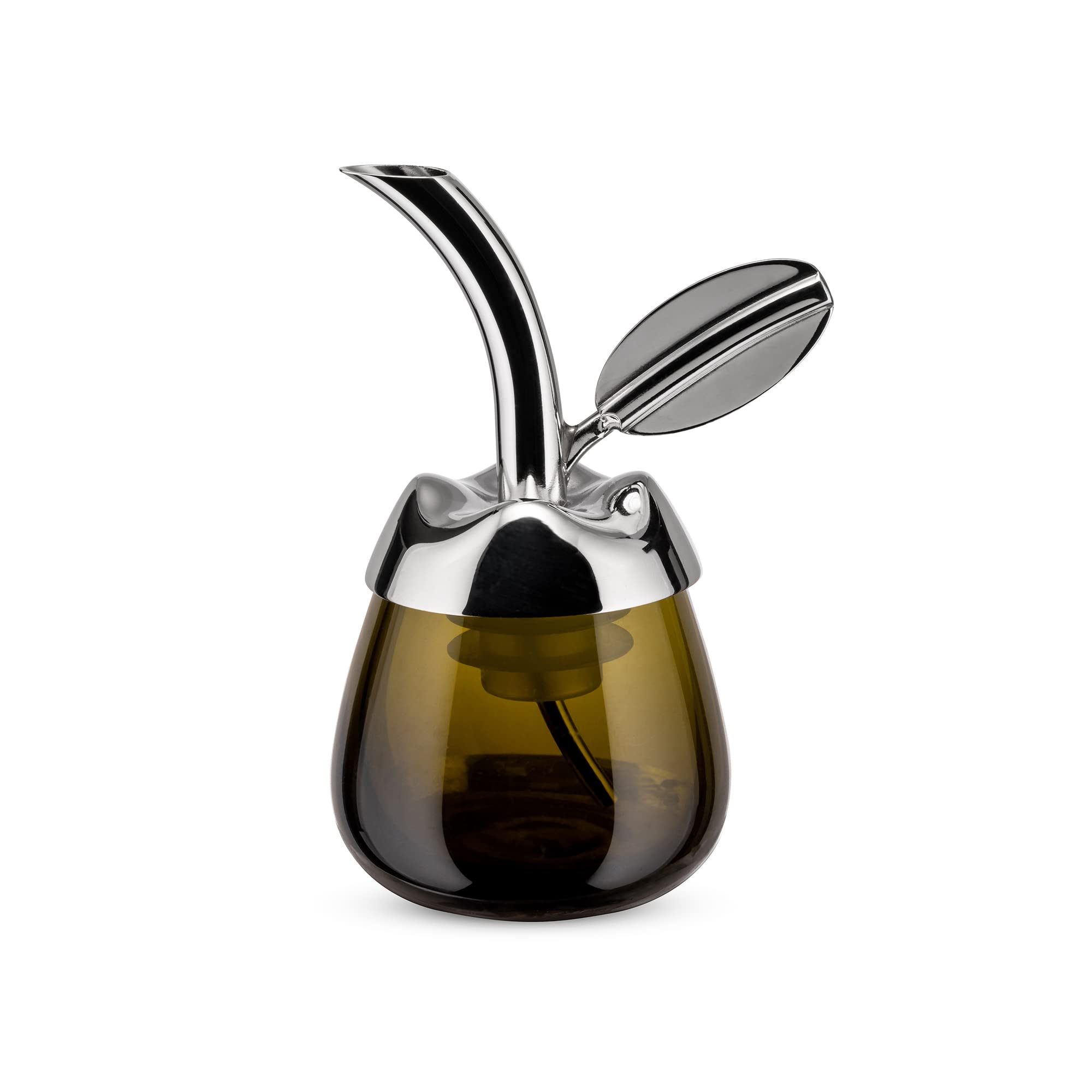 Alessi Fior d'olio Pourer For Olive Oil Bottle in 18/10 Stainless Steel Mirror Polished And Thermoplastic Resin With Taster 