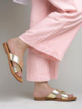 Shoetopia Women'S Flat-736 Flat Sandal-4 Kids Uk (Flat-736-Golden)-Eu37,Gold,4,B0D76V3BS2