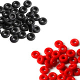Jmassyang 200Pcs Rubber Stopper O Rings 2mmx6mm Anti Skid Locating Silicone Ring Spacer Beads Gasket for DIY Bracelet Necklace J