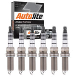 6 pc Autolite Double Platinum Spark Plugs compatible with Honda Pilot 2012-2019