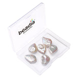 BEADIA Natural Irregular Waterdrop Freshwater Pearl Beads 17-20mm 6pcs Baroque Cultured Loose Gemstone Beads for DIY Jewelry Mak