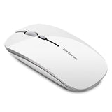 Uciefy Q5 Slim Rechargeable Wireless Mouse, 2.4G Portable Optical Silent Ultra Thin Wireless Computer Mouse with USB Receiver an