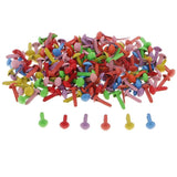 ZOOMELLA 100Pc Metal Round Head Brads Paper Craft Scrapbook Fastener 4.5x8mm Colored
