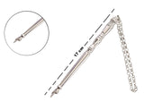Torah Book Pointer Yad Hand Pointer Silver Finish Great bar bat Mitzvah Gift with a 20cm Bead Charm (17 cm Silver in Gift Box)