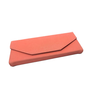 Amber Lash Faux Leather Tweezer Cases For Safe keeping Tweezers and Travelling (Coral Pink)