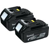 Makita BL1850-2 18-volt LXT Lithium-Ion 5.0Ah Battery, 2-Pack