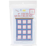 Jack Dempsey Themed Stamped White Quilt Blocks 9X9 12/PkgSunbonnet Sue & Sam