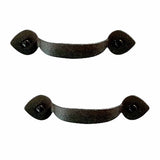 2 Cabinet Pull Black Wrought Iron Heart 3 1/2 Boring | Renovator's Supply
