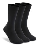 Lixia MenS Thin Merino Wool Crew Socks Winter Warm Breathable, 3 Pairs Black, One Size