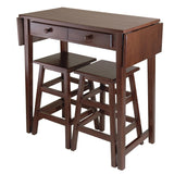 Winsome Mercer Double Drop Leaf Table With 2 Stools