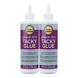 Aleenes Quick Dry Tacky Glue 8oz (2 pack) - Clear Liquid Craft Glue