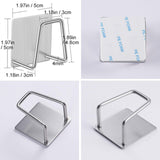 NEXCURIO Adhesive Sponge Holder Sink Caddy for Kitchen Accessories - SUS304 Stainless Steel Rust Proof Waterproof, Quick Drying