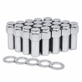 Cragar SST Mag Lug Nut 1/2-20 Left Hand with Center Washer Set of 20 Pcs
