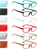 Kerecsen 6-Pack Reading Glasses Blue Light Blocking,Spring Hinge Readers for Men Women,Computer Eyeglasses (6 Mix Color-2, 2.00,