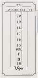 Viper Dry Erase Scoreboard, Cricket And 01 Dart Games, White, 15.375'' H X 7.875'' W