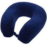 Jern U Shaped Slow Rebound Memory Foam Pillow With Button (Blue)