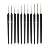 11 Pack SoftBristled Detail Outlining Brushes, Miniature Detail Paint Brushes Kits, Fine Detailing Art Paint Brushes
