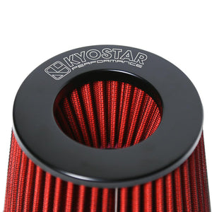 Kyostar Universal Red 3.5 Inch 89mm Air Intake Cone Filter Replacement Quality Dry Air Filter