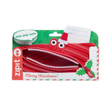 ZIPIT Christmas Monster Pencil Case for Kids, Holiday Themed Gift for Kids, Pencil Bag for Boys & Girls, Red