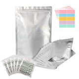50pcs 1 Gallon Mylar Bags for Food Storage with Oxygen Absorbers 400CC (6 Packs of 10pcs) and Labels, 10 Mil 10x14 Zipper Pouche
