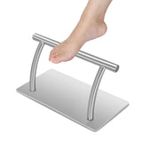 Kaleurrier Stainless Steel Footrest,Professional Mobile Foot Rest,Foot Pedal Parts for Barber Hairdressing Beauty Spa Nail Massa
