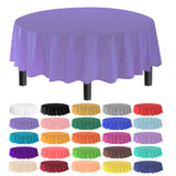 allgala 12-Pack Premium Plastic Table Cover Medium Weight Disposable Tablecloth-12PK Round 84-Purple-TC58508