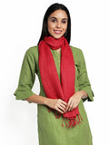 Zedaar Red Linen Stoles (100% Linen)