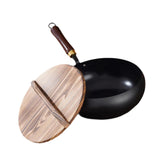 ATORSE Iron Wok Iron Pot Pan for All Cooktops Electric Induction Open Flame Cooking 26Cm|Home & Garden