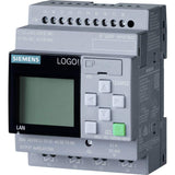 Siemens 6ED1052-1MD08-0BA0 LOGO! 12/24RCE, logic module, disp PS/I/O: 12/24VDC/relay, 8 DI (4AI)/4DO, memory 400 blocks, modular
