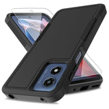 for Moto G Play 2024 Case, [Military Grade Drop Tested] with Screen Protector, Dual Layer Protective Heavy Duty Cell Phone Cover