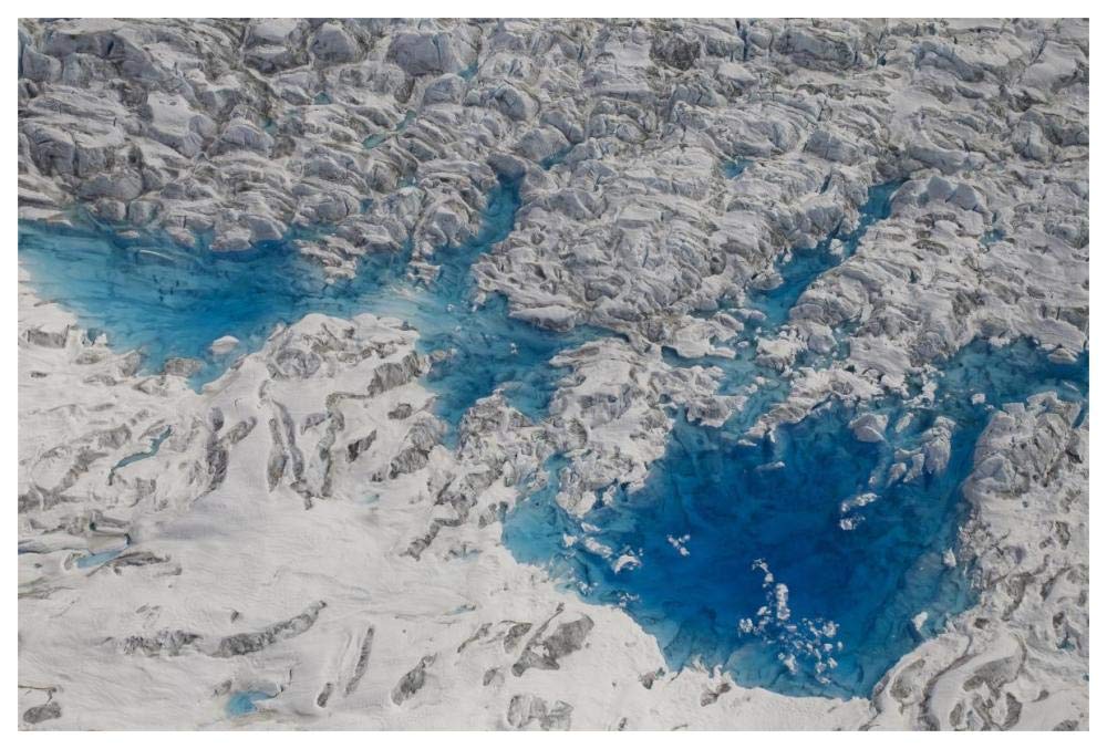 Meltwater Lakes On Hubbard Glacier, Wrangell-St. Elias National Park, Alaska-Paper Art-62,,X42,,